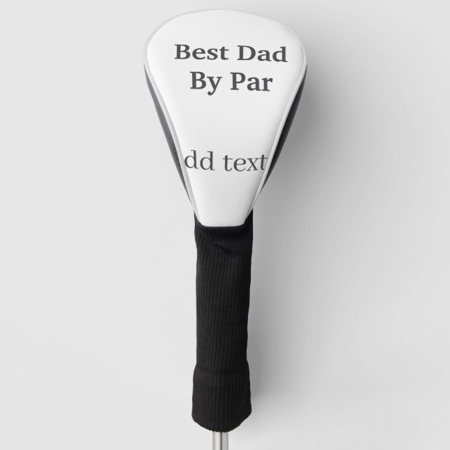 Funda Para Palo De Golf Best dad by par gray black father's day namesimple (Anverso)