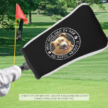 Funda Para Palo De Golf BEST DOG DAD BY PAR Photo Funny Colores Personaliz<br><div class="desc">Cree una cubierta graciosa de la cabeza del putter de la foto con el título editable BEST DOG DAD BY PAR - NO PUTTS ABOUT IT o su texto personalizado en su elección de texto, huella de trazo, marcos de círculo y combinaciones de color de fondo en EDIT (mostrado en...</div>