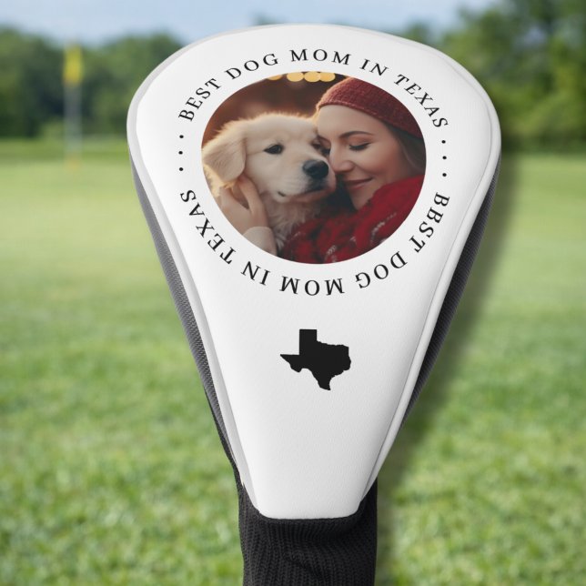 Funda Para Palo De Golf Best Texas Dog Mom Personalized Photo (Add your favourite photo to personalize)