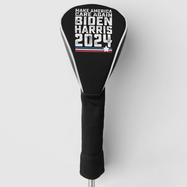 Funda Para Palo De Golf Biden Harris 2024 Care de nuevo (Anverso)