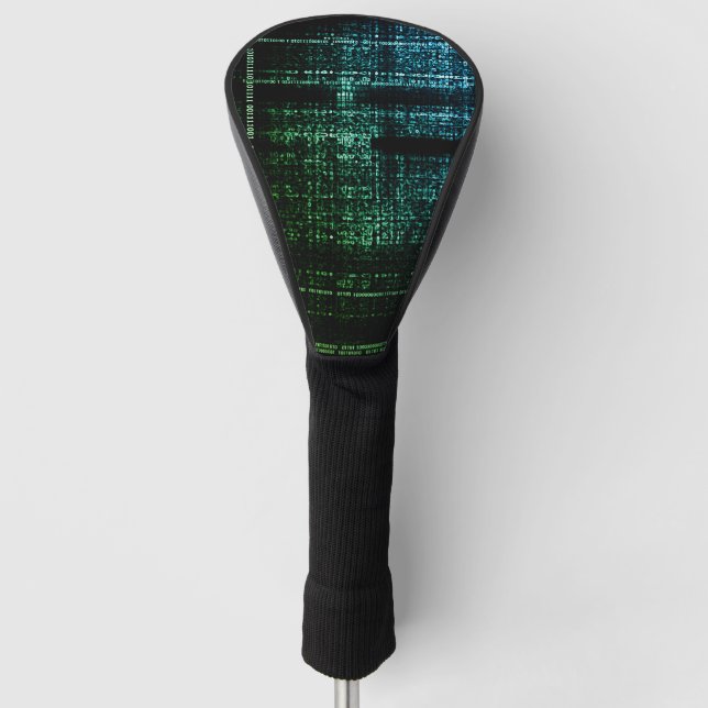 Funda Para Palo De Golf Binary Bliss Black and Green (Anverso)
