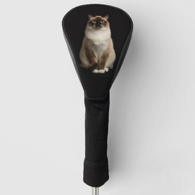 Funda Para Palo De Golf Black 4 Luxe Golf Driver Cover, Birmanese Cat (Anverso)
