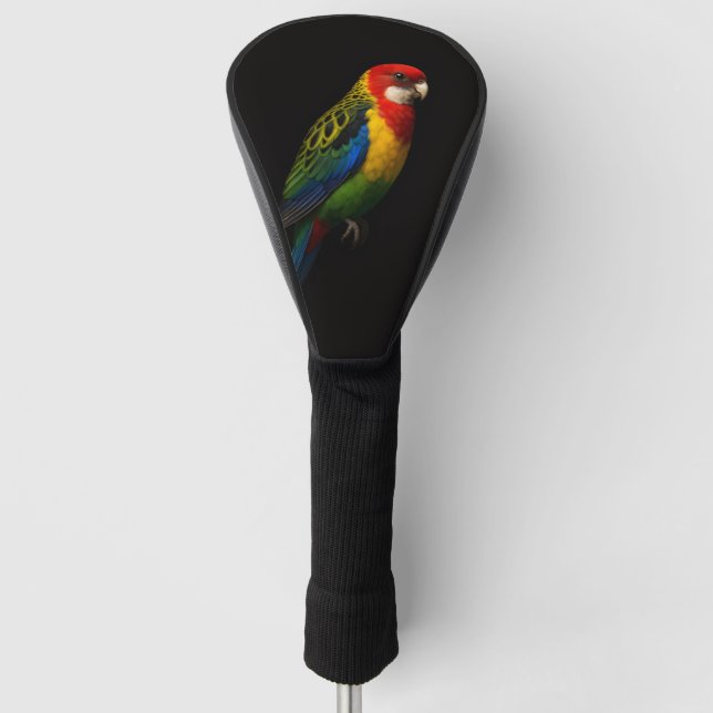Funda Para Palo De Golf Black 4 Luxe Golf Driver Cover, Eastern Rosella (Anverso)