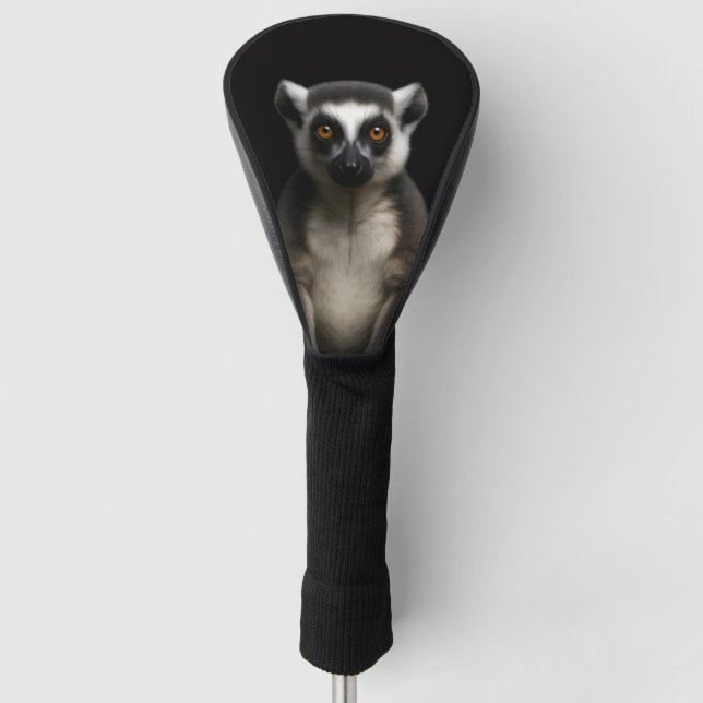 Funda Para Palo De Golf Black 4 Luxe Golf Driver Cover, Gentle Lemur (Anverso)