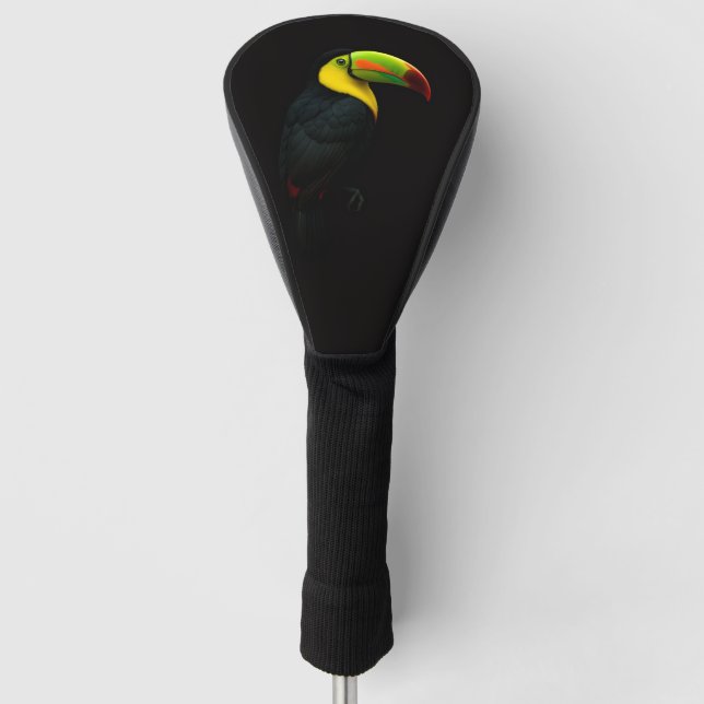 Funda Para Palo De Golf Black 4 Luxe Golf Driver Cover, Keel Billed Tucan (Anverso)