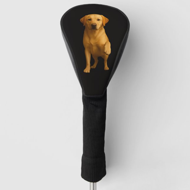 Funda Para Palo De Golf Black 4 Luxe Golf Driver Cover, Tender Labrador (Anverso)