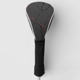 Funda Para Palo De Golf Black and Red Veins
