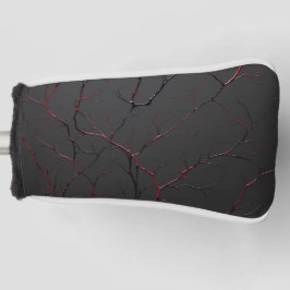 Funda Para Palo De Golf Black and Red Veins