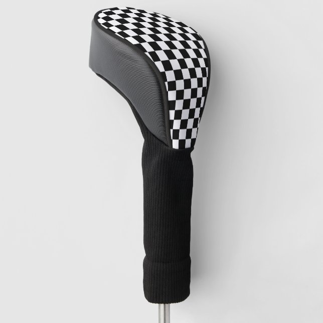 Funda Para Palo De Golf Black and White Checkered (Angulado)