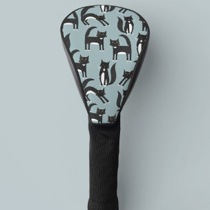 Funda Para Palo De Golf Black and White Tuxedo Cats