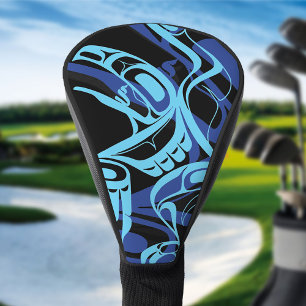 Funda Para Palo De Golf Black Blue Haida Eagle Thunder Bird Arte Nativo
