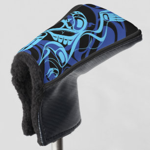Funda Para Palo De Golf Black Blue Haida Eagle Thunder Bird Arte Nativo