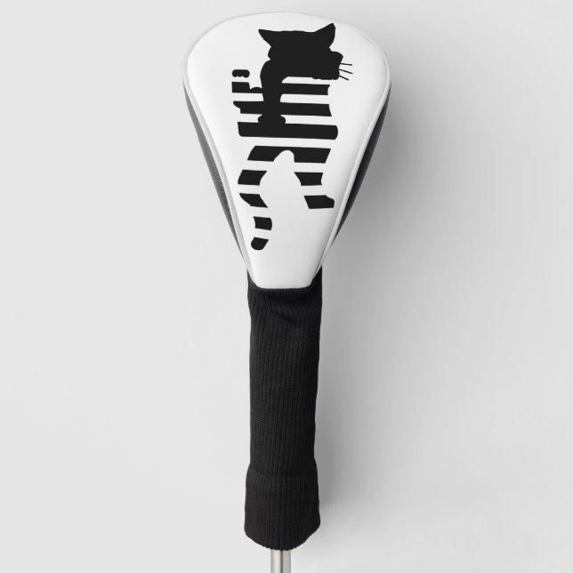 Funda Para Palo De Golf Black Cat Silhouette  (Anverso)