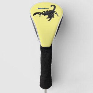 Funda Para Palo De Golf Black hungry scorpion cartoon illustration