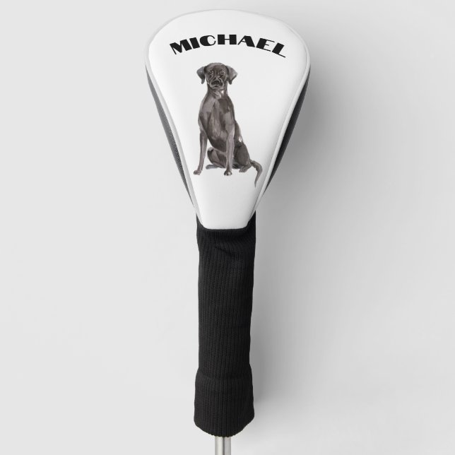 Funda Para Palo De Golf Black Labrador Dog Personal (Anverso)