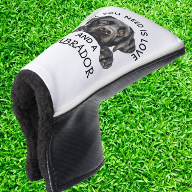 Funda Para Palo De Golf Black  Labrador Retriever (Protect your clubs with a charming Black Labrador Retriever golf head cover. )