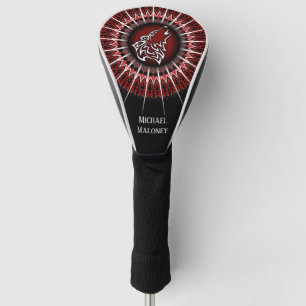 Funda Para Palo De Golf Black Red Wolf Animal Manly