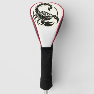Funda Para Palo De Golf Black Scorpion Bold Luxury Sting Design cuero