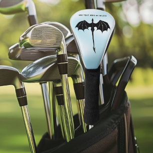 Funda Para Palo De Golf Black Tribal Flight Dragon Fantasy Blue Sky