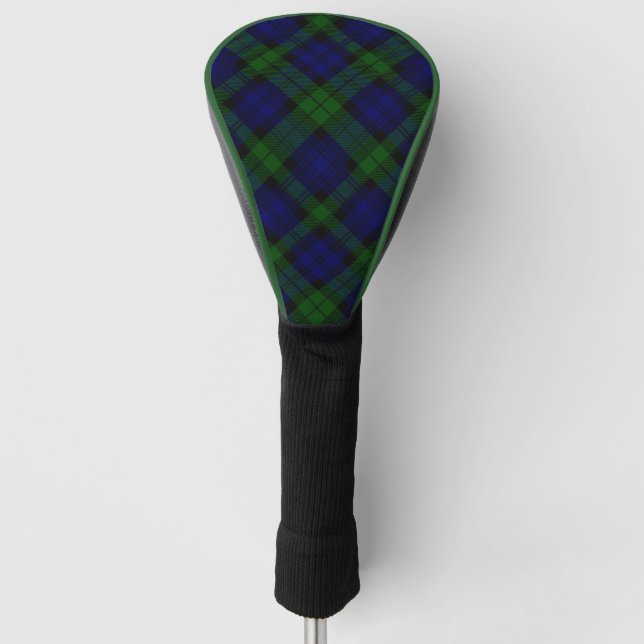 Funda Para Palo De Golf Black Watch Tartan Blue Green Plage (Anverso)