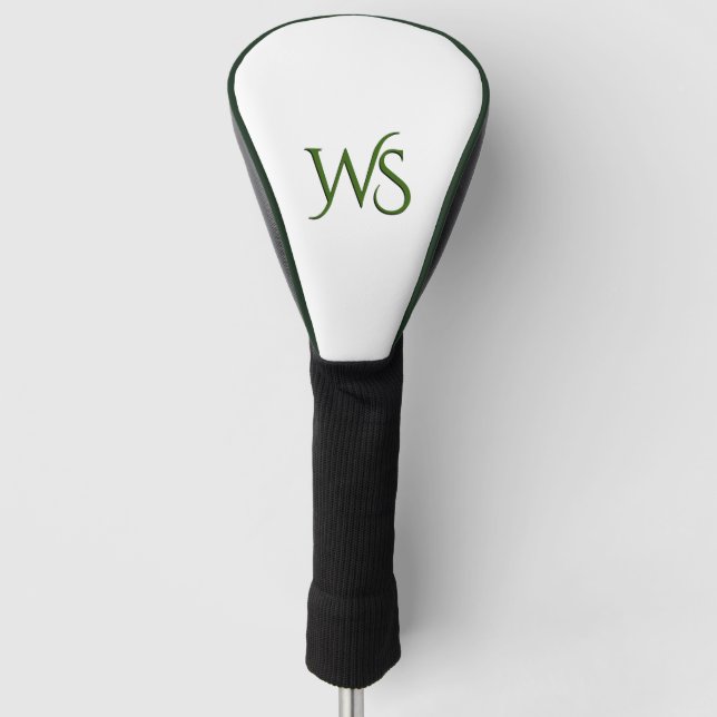 Funda Para Palo De Golf Blanco sólido personalizado (Anverso)