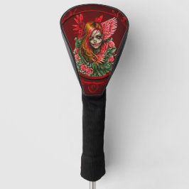 Funda Para Palo De Golf Blossom gótico, el ángel de los rosas.