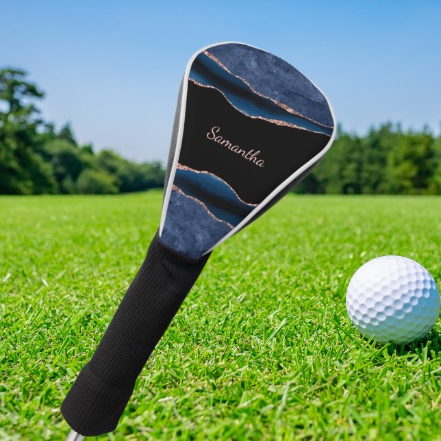 Funda Para Palo De Golf Blue Agate Rosa Gold (Subido por el creador)