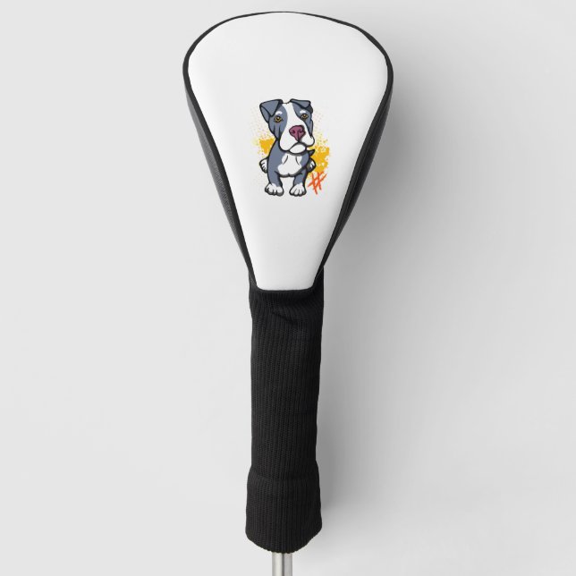 Funda Para Palo De Golf Blue Pit Bull Pup (Anverso)