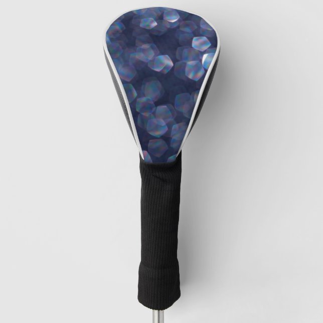 Funda Para Palo De Golf Blue Sparkle Bokeh Lights (Anverso)