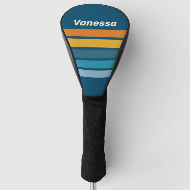Funda Para Palo De Golf Blue Sun Across Striping with Name (Anverso)