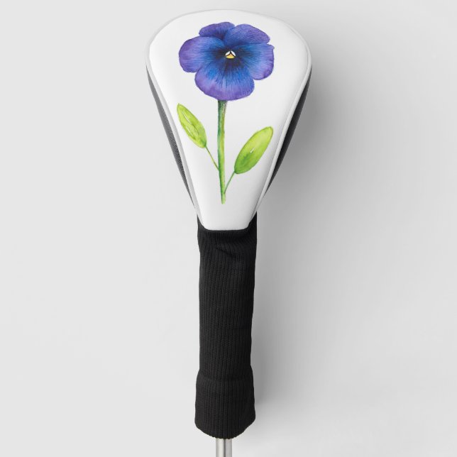 Funda Para Palo De Golf Blue Violet Pansy (Anverso)