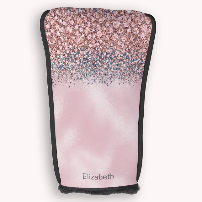 Funda Para Palo De Golf Blush Pink Jeweled Personalized (Subido por el creador)