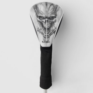 Funda Para Palo De Golf Boceto de cráneo antiguo