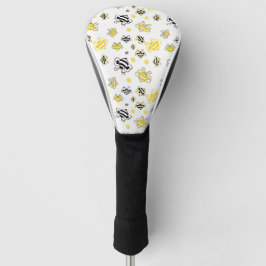 Funda Para Palo De Golf boceto del fondo del patrón de abejas