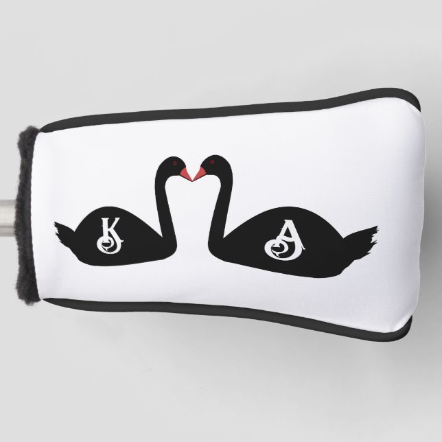 Funda Para Palo De Golf Boda gótico besando a cisnes negros Personalizado  (Anverso)
