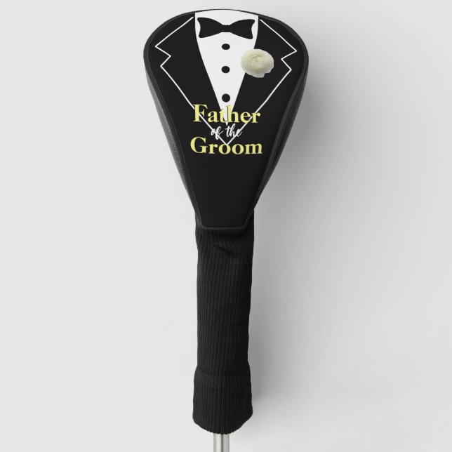 Funda Para Palo De Golf Boda Padre del Tuxedo Groom Personalizado (Anverso)