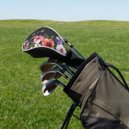 Funda Para Palo De Golf Boho Floral Moderno con Monograma