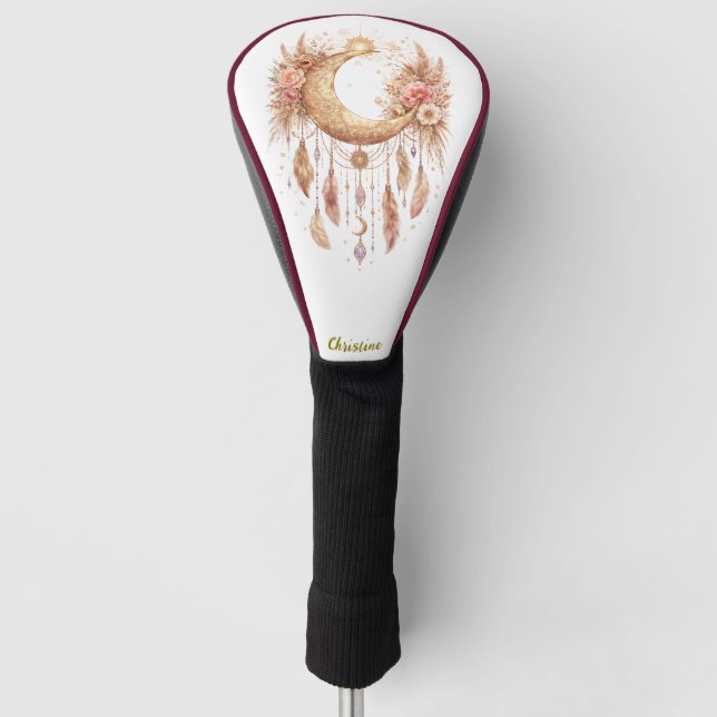 Funda Para Palo De Golf Boho Moon Vibra Mística (Anverso)