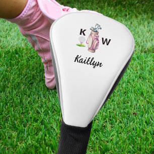 Funda Para Palo De Golf Bolsa de Golf Rosa Encantadora Personalizada con M
