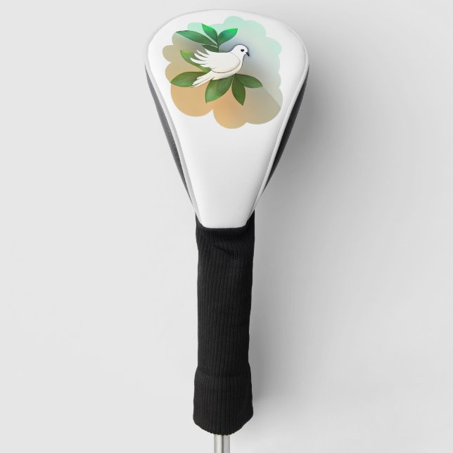 Funda Para Palo De Golf Bonita paloma blanca (Anverso)