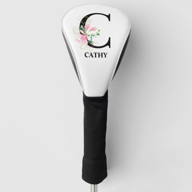 Funda Para Palo De Golf Bonito C Monogramado Inicial (Anverso)
