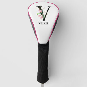 Funda Para Palo De Golf Bonito Floral V Monogramado Inicial