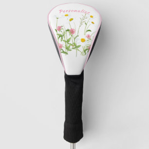 Funda Para Palo De Golf Bonito Flores salvajes Daisy Carnation Personaliza