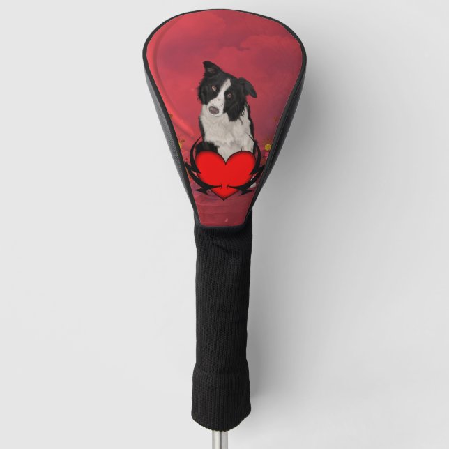 Funda Para Palo De Golf Border collie lindo (Anverso)