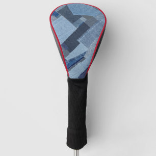 Funda Para Palo De Golf Boro Boro Blue Jean Patchwork Denim Shibori