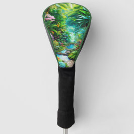 Funda Para Palo De Golf Bosque tropical con árboles y flores