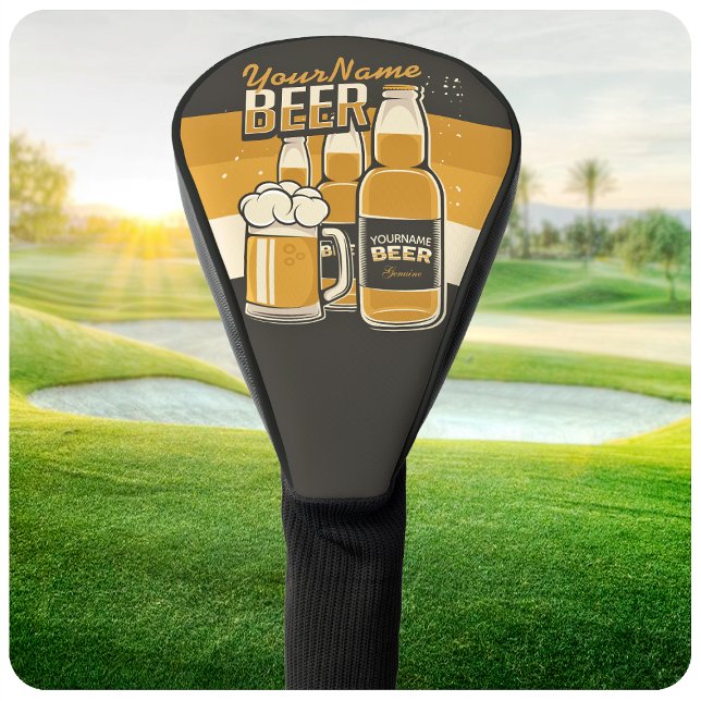 Funda Para Palo De Golf Botella personalizada de cerveza Sudsy Mug Breve B (Subido por el creador)