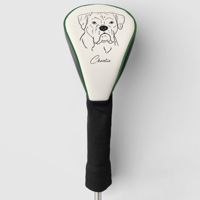 Funda Para Palo De Golf Boxer Dog (Anverso)
