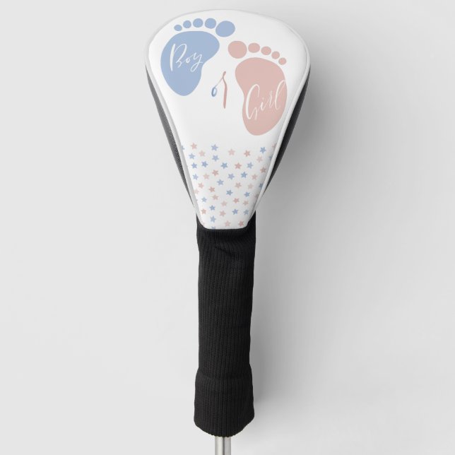 Funda Para Palo De Golf Boy or Girl  Gender Reveal Party Game (Anverso)