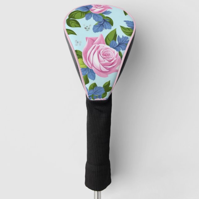 Funda Para Palo De Golf Bridgerton Inspiro Azules rosas rosas azules Flora (Anverso)